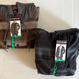 2 Quiksilver Men's Hooded Shirt Jacket